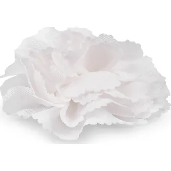 Textilní květ k našití a nalepení Ø10 cm, střední, 1 bílá