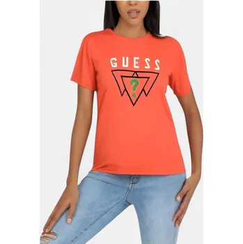 Dámské tričko Dámské oranžové triko Guess - Velikost XL, Barva Oranžová M56501 M92173K7NGO