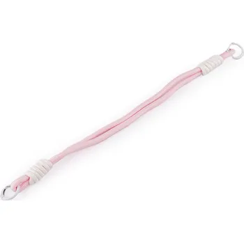 Náramek Univerzální šňůrka / přívěsek / klíčenka s karabinami, střední, 2 růžová nejsv.