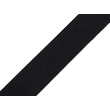 Bavlněný popruh šíře 30 mm, střední, 7001 černá