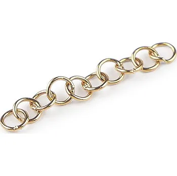 Materiál na výrobu šperku Kroužek spojovací uzavřený do řetízku Ø3; 4; 5 mm z nerezové oceli, střední, 1 (Ø3 mm) zlatá