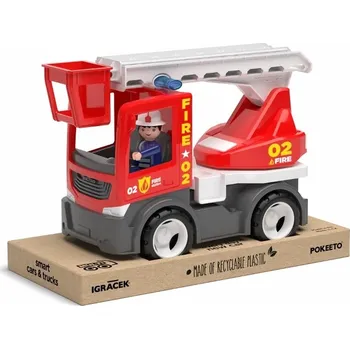 Figurka ECO MultiGO Fire - Žebřík s hasičem - auto s Igráčkem