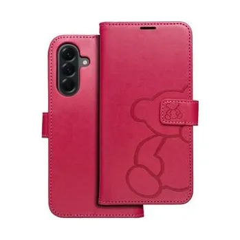 Pouzdro na mobilní telefon Pouzdro MEZZO Book pro SAMSUNG A56 5G teddy bear magenta - OEM + zdarma možnost vyzkoušet a vrátit zboží do 30 dní