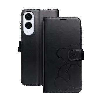 Pouzdro na mobilní telefon Pouzdro MEZZO Book pro SAMSUNG S25 Edge teddy bear černé - OEM + zdarma možnost vyzkoušet a vrátit zboží do 30 dní