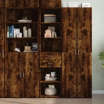 Příborník do zásuvky zahrada-XL Skříň highboard kouřový dub 45 x 42,5 x 185 cm kompozitní dřevo 3281452