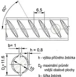 Betonářská ocel Ø 10 mm rovná – 6 m