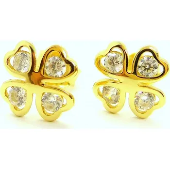 Náušnice Klenoty Budín Dámské peckové zlaté náušnice na puzetku se zirkony 585/1,04gr HK2360 (Klenoty Budín Dámské peckové zlaté náušnice na puzetku se zirkony 585/1,04gr HK2360)