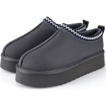 Dámská zimní obuv Dámské zimní domácí boty (bačkory) na vysoké platformě Barva: Šedá, Velikost EUR: 42