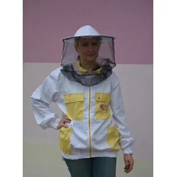 Blůza včelařská rozepínací s kloboukem - XXXL