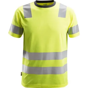Pánské tričko Snickers Workwear | Reflexní triko AllroundWork tř. 2 žluté - Žlutá / S / S / žlutá