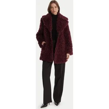 Dámský kabát DKNY Kožešina DLEMFW97 Bordó Regular Fit L
