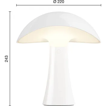Venkovní osvětlení Louis Poulsen LED stolní lampa Rumee 220, bílá, IP44 1 x 2 W LED - Doprava zdarma