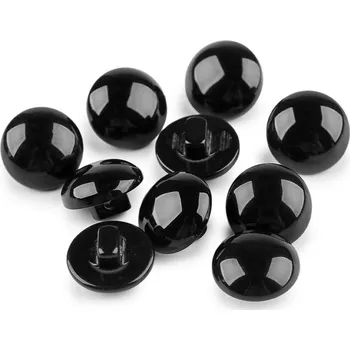 Knoflík Knoflík barevný velikost 24", velké, 3 černá