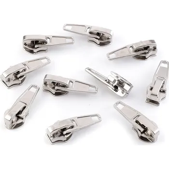 Zip Jezdec ke spirálovým zipům No 7, střední, nikl tm.