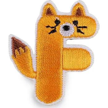 Nášivka Nažehlovačka písmena, střední, F oranžová