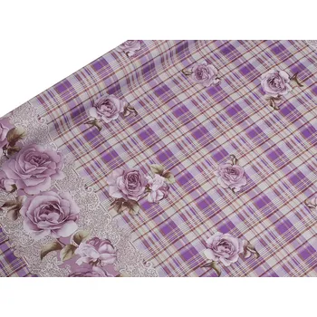 Ubrusovina PVC s textilním podkladem, střední, 23 fialová sv. růže