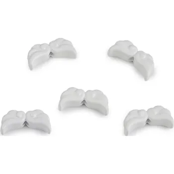 Ozdobný díl andělská křídla lakovaná 6x12 mm, střední, 1 Off White