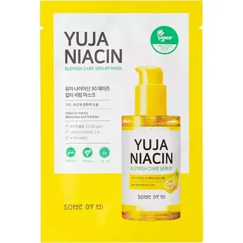 Pleťová maska Some By Mi - Yuja Niacin Blemish Care Serum Mask - Rozjasňující plátýnková maska - 25 g