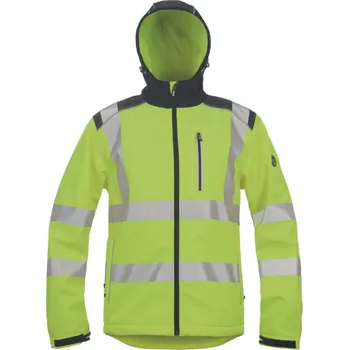 pracovní bunda Cerva Knoxfield Hvps Softshellová bunda HI-VIS 03010559 žlutá 4XL