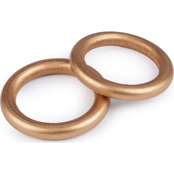 Dřevěný barevný kroužek vnější Ø58 mm, střední, 3 zlatá