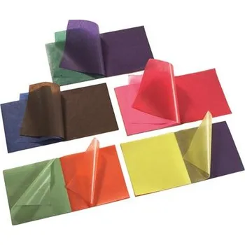 Blok Voskované transparentní papíry, 16x16cm, 100 listů, 5 barev - 1 blok