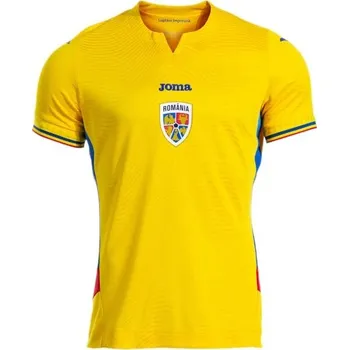 Pánské oblečení Pánské fotbalové tričko Joma FED. FUTBOL RUMANÍA 1ST SHORT SLEEVE T-SHIRT 2XL Žlutá, Tmavě modrá, Mix