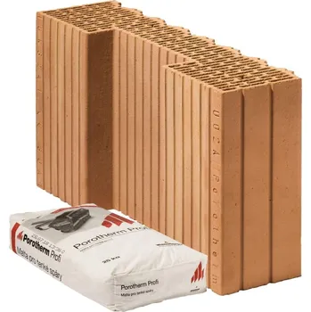 zdivo Cihla Porotherm 50 EKO+ Profi 1/2 K P8 broušená – 125×500×249 mm