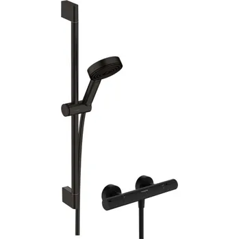 Sprchový set HANSGROHE - Pulsify Select S Sprchový set s termostatem, 3 proudy, EcoSmart, matná černá 24272670