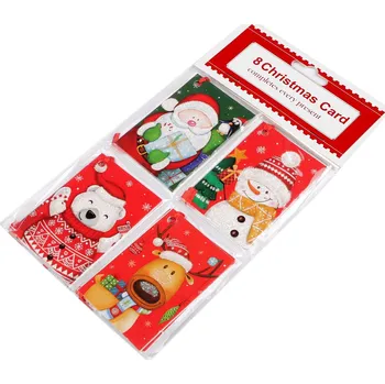 Balící papír Vánoční papírová visačka / jmenovka na dárky rozevírací, střední, 2 mix