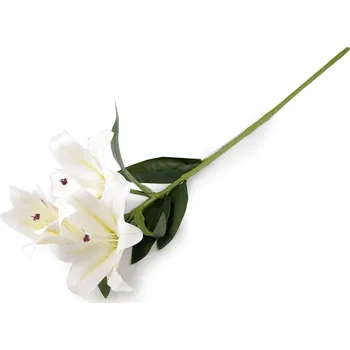 umělá květina Umělá lilie, střední, 1 krémová nejsvět.