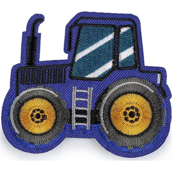 Nažehlovačka traktor, střední, 3 modrá kobaltová