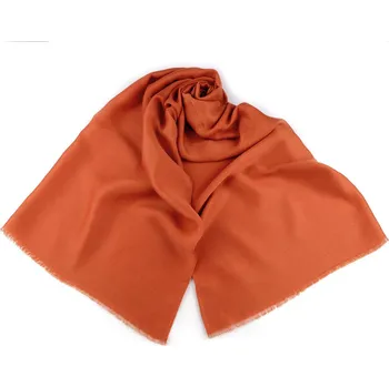 Šála Letní šátek / šála / pléd jednobarevný 85x180 cm, velké, 3 rezavá stř.