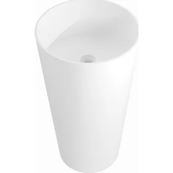 Umyvadlo Mexen Onyx-01 volně stojící umyvadlo z konglomerátu 45 x 45 cm, bílá mat - 26524500 Koupelnové umyvadla