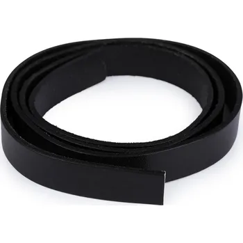 Kožený popruh / ucho na tašky - polotovar šíře 20 mm, střední, 3 černá