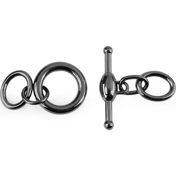 Zapínání na oděvy, tašky a doplňky, střední, 2 nikl černý