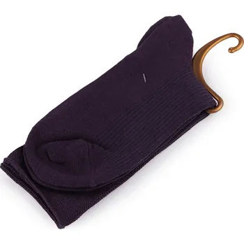 Dámské ponožky Dámské / dívčí bavlněné ponožky se zdravotním lemem, střední, 7 fialová tmavá