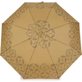 Deštník Dámský skládací vystřelovací deštník, střední, 1 béžová tm.