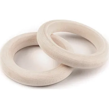 Dřevěný kroužek vnější Ø40 mm, střední, přírodní sv.