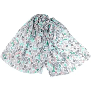 Šála Letní šátek / šála 70x180 cm, velké, 4 šedá světlá