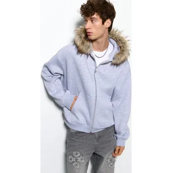 Pánská mikina Mikina na zip s kapucí - M - House - šedá - 977IG-85M