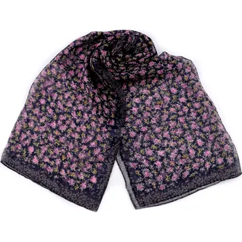 Šátek Letní šátek / šála 50x160 cm, střední, 2 modrá tmavá lila