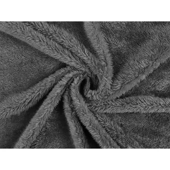 Elastický kožešinový úplet, střední, 3 šedá