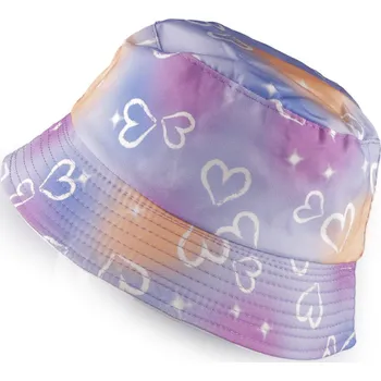 Klobouk Dětský / dívčí letní klobouk srdce, velké, 3 fialová sv.