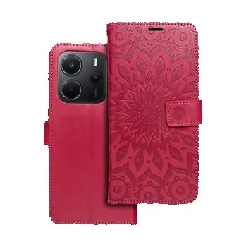 Pouzdro na mobilní telefon Pouzdro MEZZO Book pro XIAOMI Redmi Note 14 5G mandala magenta - OEM + zdarma možnost vyzkoušet a vrátit zboží do 30 dní