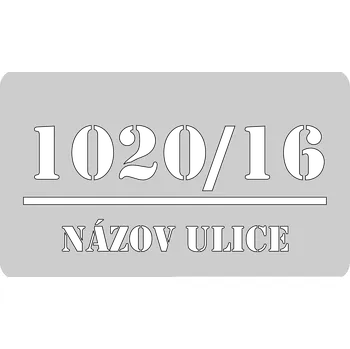 Domovní cedule Domovní číslo, vzor 005, materiál: hliník