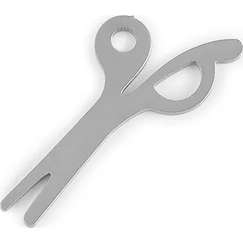 Přívěsek Přívěsek z nerezové oceli nůžky, žiletka, velké, 1 platina nůžky