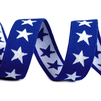 Pruženka šíře 20 mm hvězdy, střední, 5 modrá námořnická