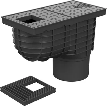 okap Lapač střešních splavenin spodní hranaté víko D110