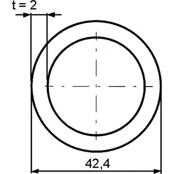 Stavební profil Trubka konstrukční 42,4×2 mm – 6 m
