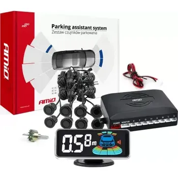 Parkovací asistent AMIO Asistenty parkování LED-GRAF 3D 8 senzorové černé GOLD 18